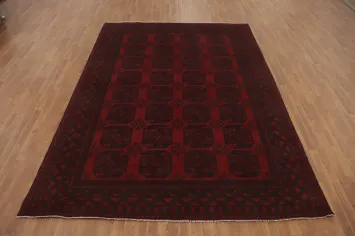 Elephant Foot Wool Balouch Afghan Area Rug 8x11