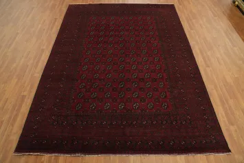 Geometric Wool Balouch Afghan Area Rug 8x11
