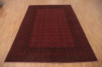 Tribal Red Balouch Afghan Area Rug 8x11
