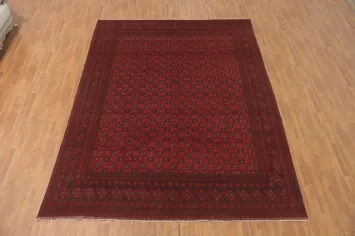 Tribal Red Balouch Afghan Area Rug 10x13
