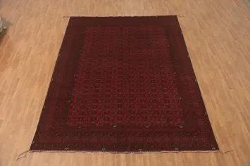 Elephant Foot Red Balouch Afghan Area Rug 10x13