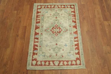 Handmade Wool Oushak Vegetable Dye Accent Rug 2x3
