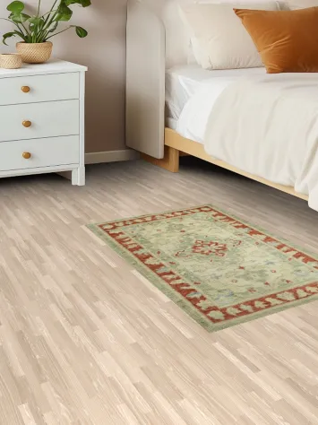 Handmade Wool Oushak Vegetable Dye Accent Rug 2x3