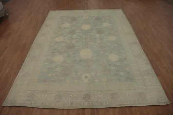 Vegetable Dye Wool Oushak Turkish Area Rug 9x12