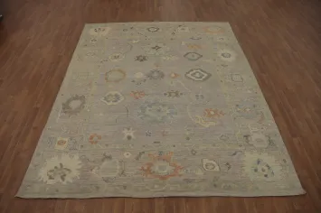 Vegetable Dye Wool Oushak Turkish Area Rug 8x10