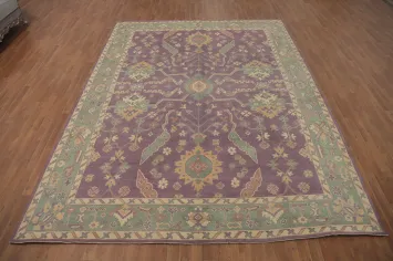 Vegetable Dye Wool Oushak Turkish Area Rug 9x12