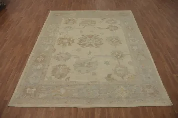 Vegetable Dye Wool Oushak Turkish Area Rug 8x10