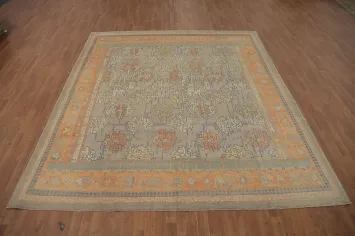 Vegetable Dye Wool Oushak Turkish Area Rug 9x10