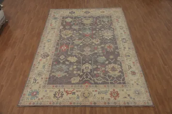 Vegetable Dye Wool Oushak Turkish Large Rug 10x14
