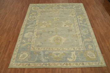 Vegetable Dye Wool Oushak Turkish Area Rug 8x10