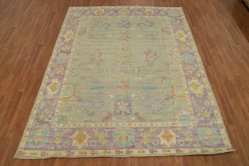 Vegetable Dye Wool Oushak Turkish Area Rug 8x10
