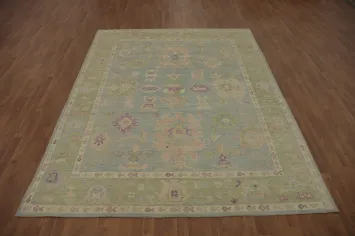Vegetable Dye Wool Oushak Turkish Area Rug 8x10