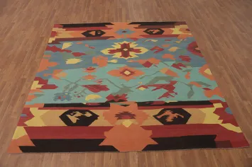 Flat Weave Kilim Oriental Area Rug 8x8