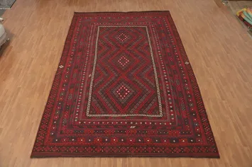 Vegetable Dye Red Kilim Oriental Large Rug 10x16