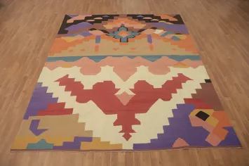 Multicolor Wool Kilim Oriental Area Rug 8x10