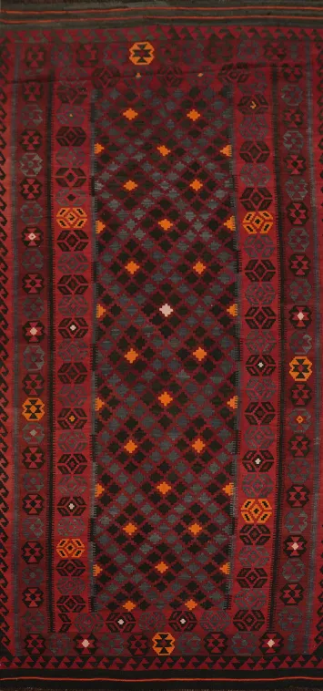 Vegetable Dye Kilim Oriental Area Rug 5x11
