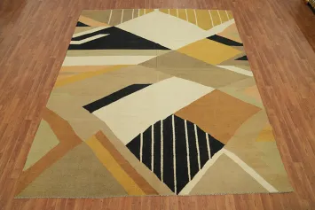 Flat Weave Wool Modern Kilim Area Rug 8x10