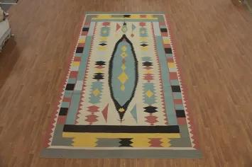 Tribal Kilim Oriental Large Rug 8x15