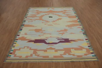 Flat Weave Wool Kilim Oriental Area Rug 8x10