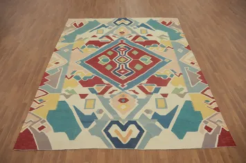 Flat Weave Wool Kilim Oriental Area Rug 8x10