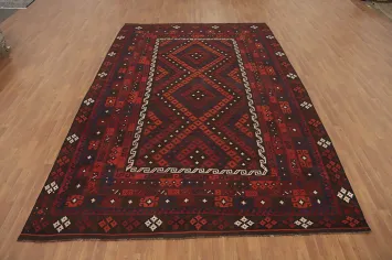 Tribal Wool Kilim Vegetable Dye Area Rug 9x13