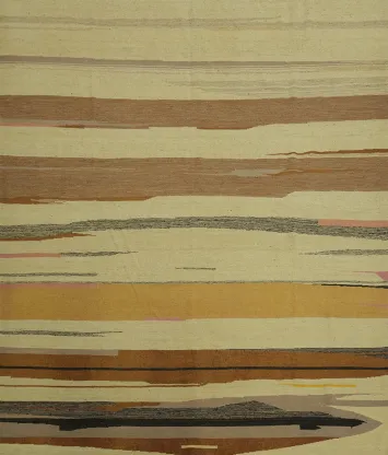 Flat Weave Kilim Wool Large Square Rug 10x10