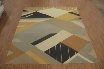 Vegetable Dye Kilim Modern Large Rug 13x14