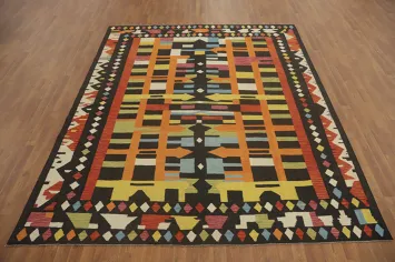 Colorful Geometric Kilim Oriental Area Rug 8x10