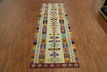 Geometric Kilim Oriental Area Rug 5x14