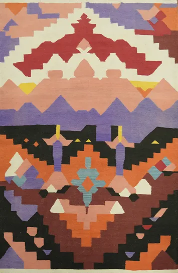 Flat Weave Colorful Kilim Oriental Area Rug 7x10