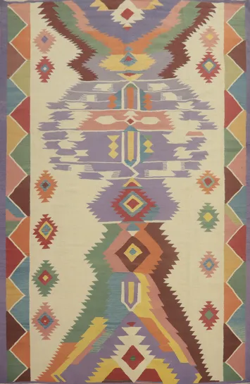 Tribal Wool Kilim Oriental Area Rug 9x13