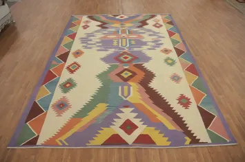 Tribal Wool Kilim Oriental Area Rug 9x13