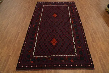 Geometric Kilim Vegetable Dye Area Rug 8x13