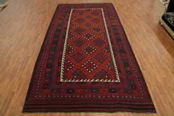 Geometric Kilim Vegetable Dye Large Rug 8x16