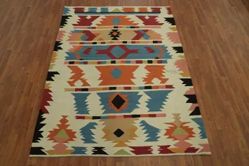 Flat Weave Wool Kilim Oriental Area Rug 6x8