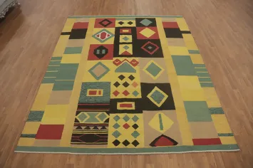 Geometric Wool Kilim Oriental Area Rug 8x10