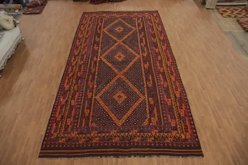 Geometric Kilim Vegetable Dye Large Rug 10x18