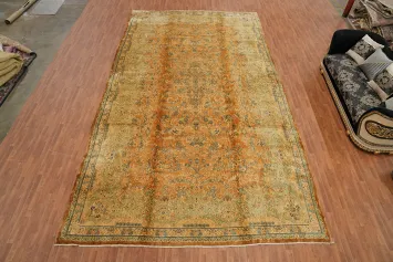 Vegetable Dye Floral Kerman Persian Large Rug 11x20