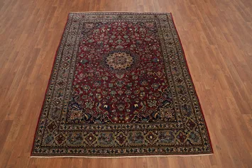 Masterpiece Antique Vegetable Dye Isfahan Persian Rug 5x7