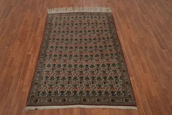 Vegetable Dye Antique Kashan Dabir Persian Rug 4x7