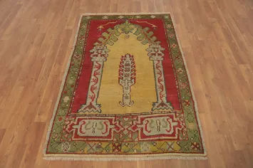Antique Vegetable Dye Oushak Turkish Rug 3x5