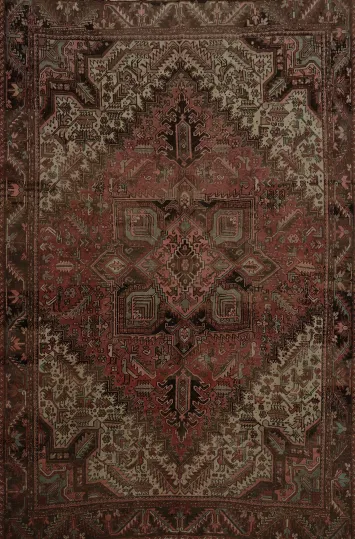 Antique Vegetable Dye Heriz Persian Area Rug 10x12