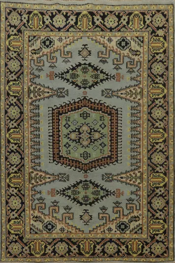 Handmade Wool Viss Indian Area Rug 6x9