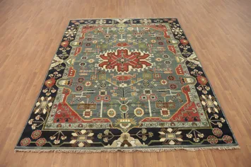 Geometric Kazak Indian Area Rug 8x10