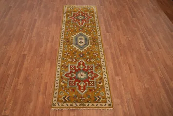 Geometric Kazak Indian Runner Rug 3x8