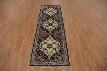 Handmade Wool Oushak Indian Runner Rug 3x8