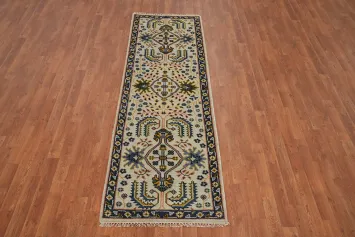 Handmade Wool Ziegler Indian Runner Rug 3x8