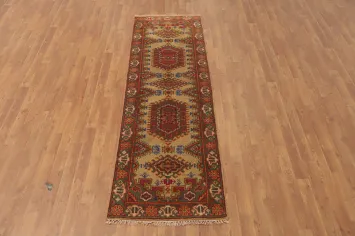 Handmade Wool Viss Indian Runner Rug 3x8