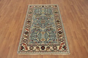 Handmade Blue Oushak Indian Rug 3x5