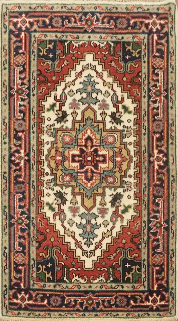 Geometric Heriz Serapi Indian Rug 3x5